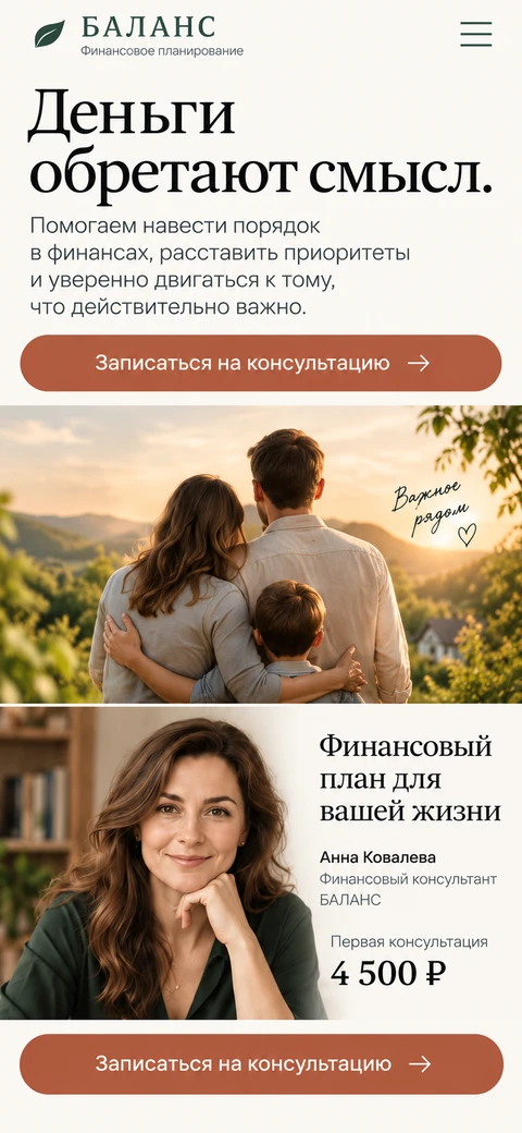 БАЛАНС — мобильный макет