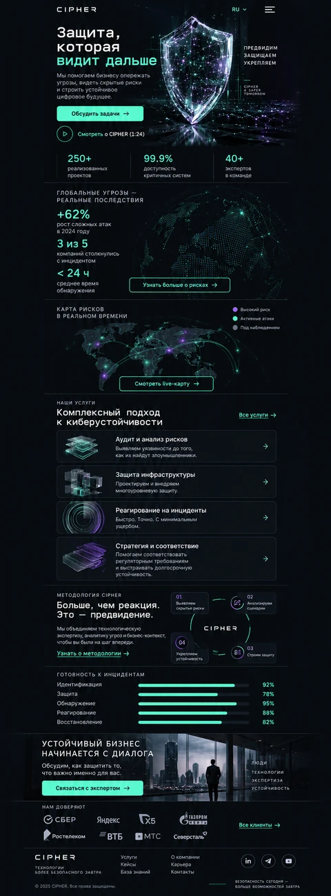 CIPHER — мобильный макет