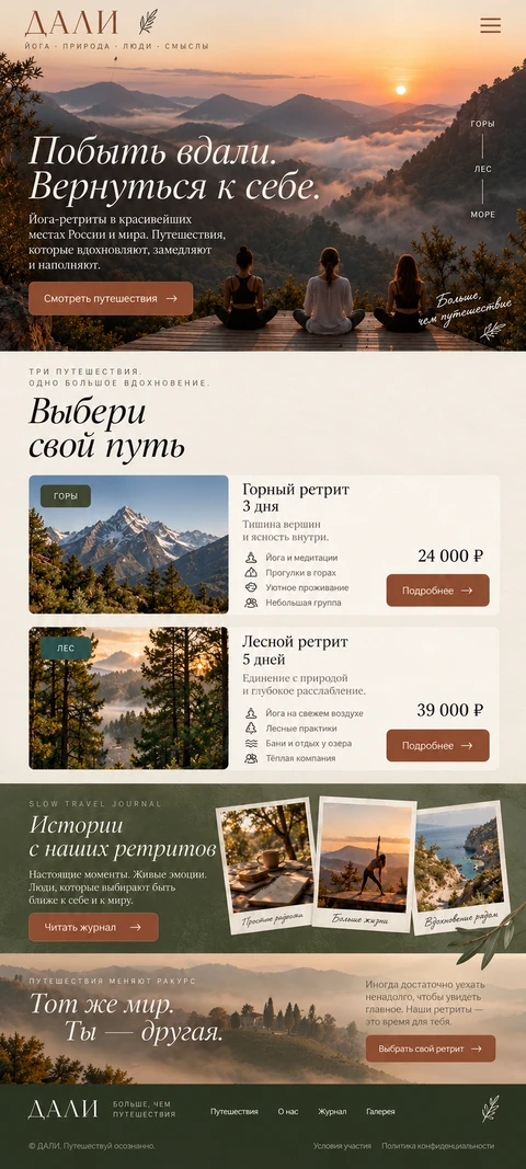 ДАЛИ — мобильный макет