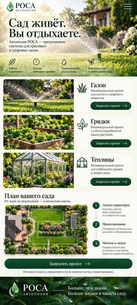 РОСА — мобильный макет