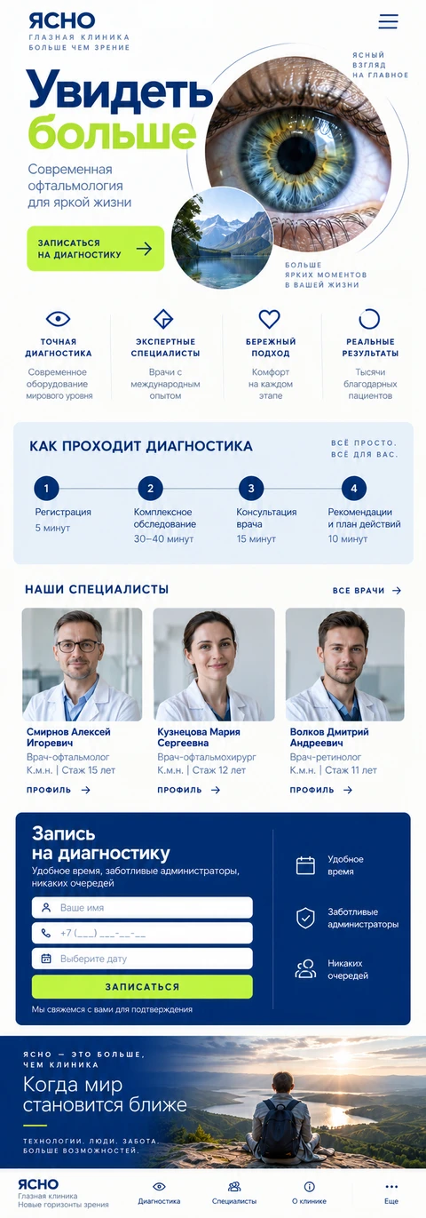 Мобильный макет ЯСНО